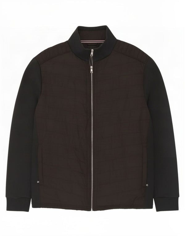 Marks & Spencer Herren Wattierte Jacke UK 42 XL Schwarz Colourblock Baumwolle