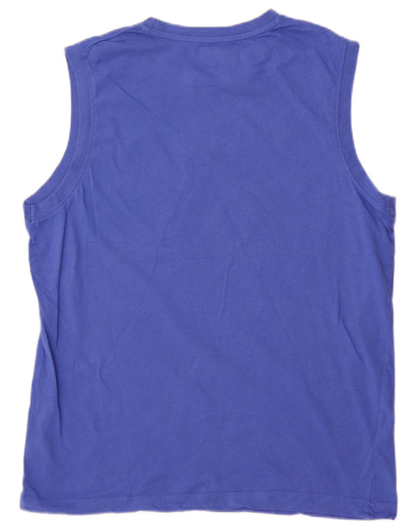 Kappa Womens Graphic Vest Top UK 16 Large Blaue Baumwolle