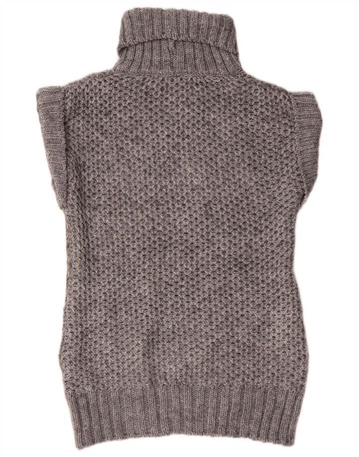 Marks & Spencer Damen-Übergroßer Pullover, Gr. 8, Small, Grau, Acryl