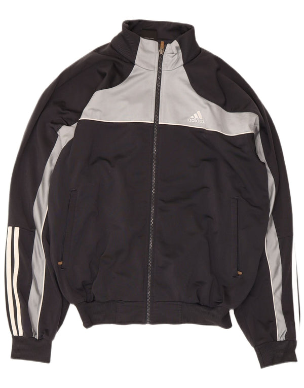Adidas Herren-Trainingsanzugoberteil mit Grafik, UK 40/42, Mittelschwarz, Farbblock