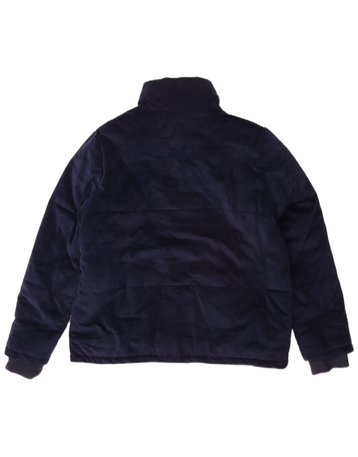 Marks & Spencer Damen Übergroße gepolsterte Veloursjacke UK 10 Small Marineblau