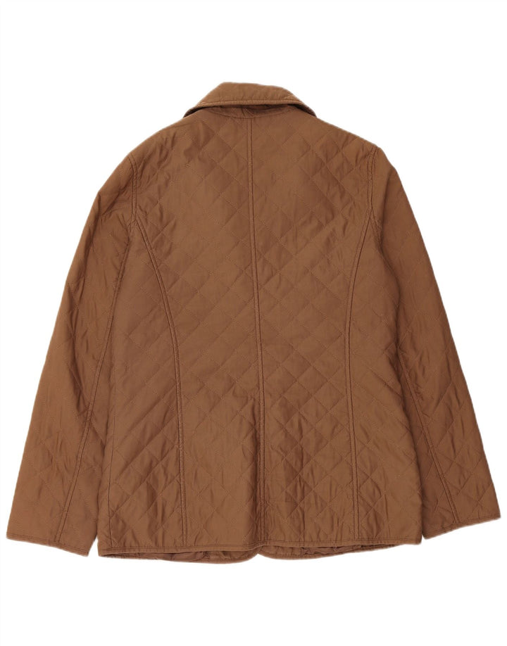 Michael Kors Damen Steppjacke UK 14 Mittelbraunes Polyester