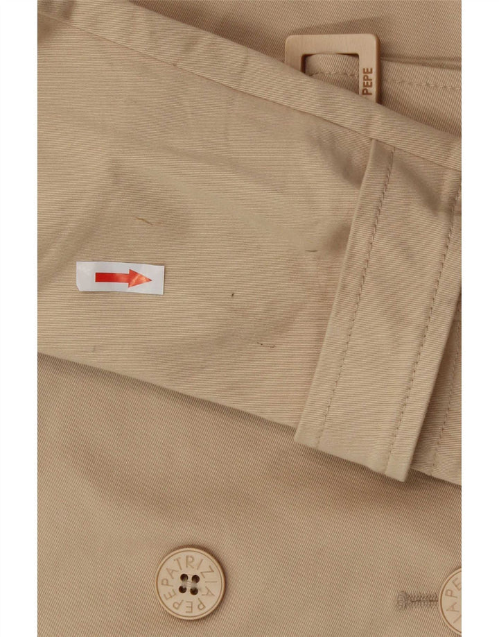 Patrizia Pepe Damen Trenchcoat IT 44 Mittelbeige Baumwolle