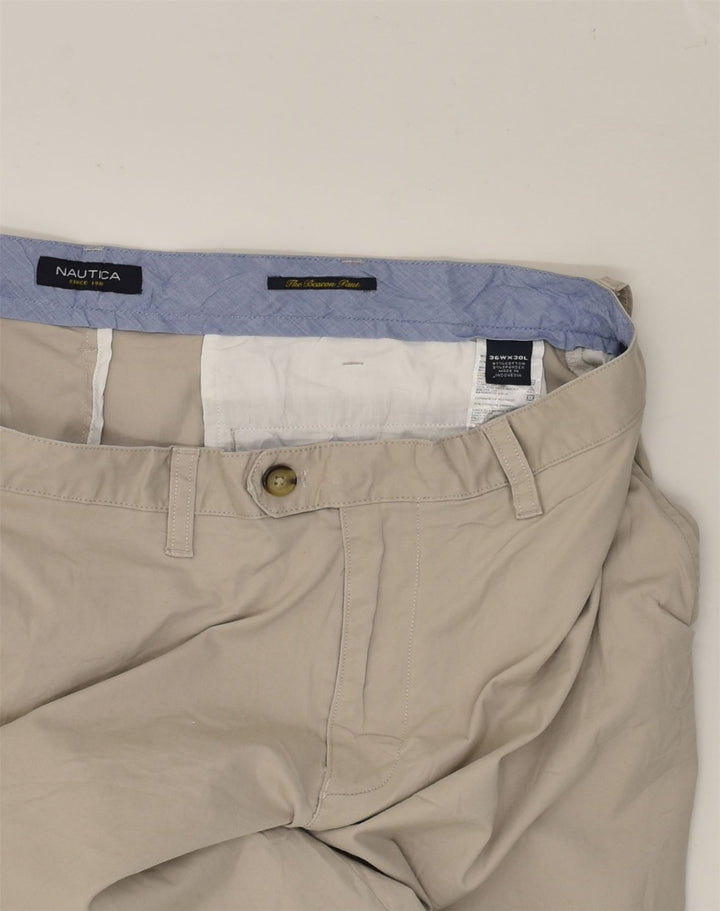 NAUTICA Womens Slim Casual Trousers W36 L30  Beige Cotton | Vintage Nautica | Thrift | Second-Hand Nautica | Used Clothing | Messina Hembry 