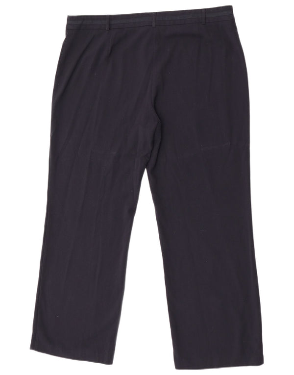 Marks & Spencer Damen Gerade Freizeithose UK 18 XL W38 L30 Marineblau
