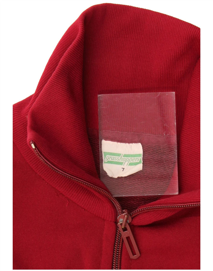 GRASSHOPPERS Mens Tracksuit Top Jacket Large Maroon Synthetic