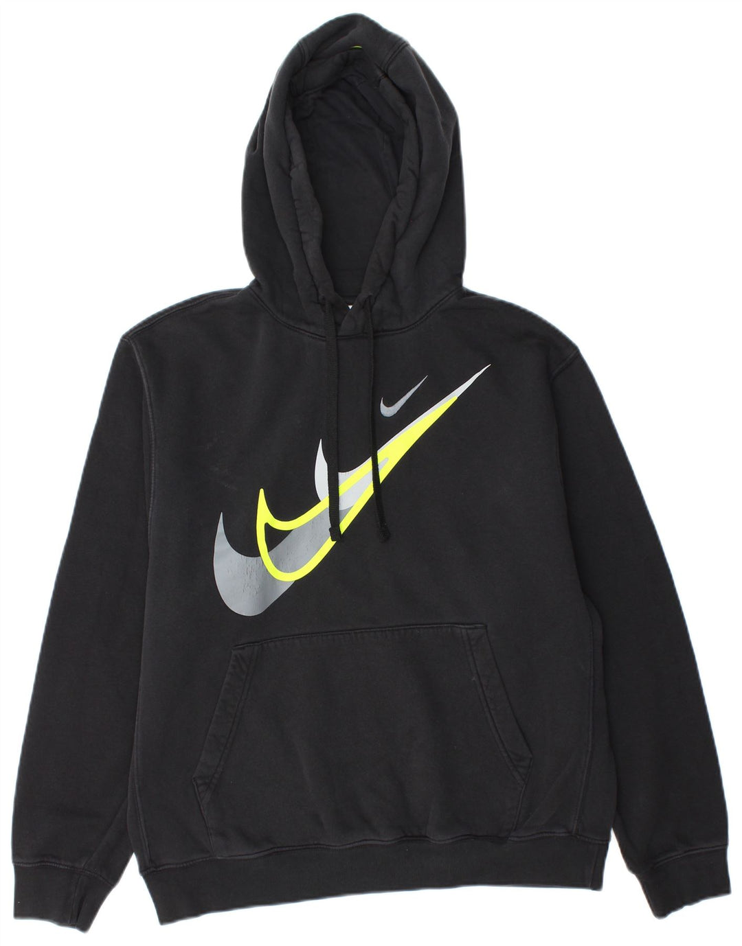 NIKE Herren-Kapuzenpullover mit Grafik, mittelschwarz, Baumwolle