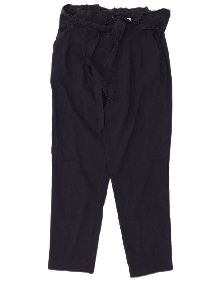 Zara Damen Pegged Chino-Hose, Größe S, W26, L25, Marineblau