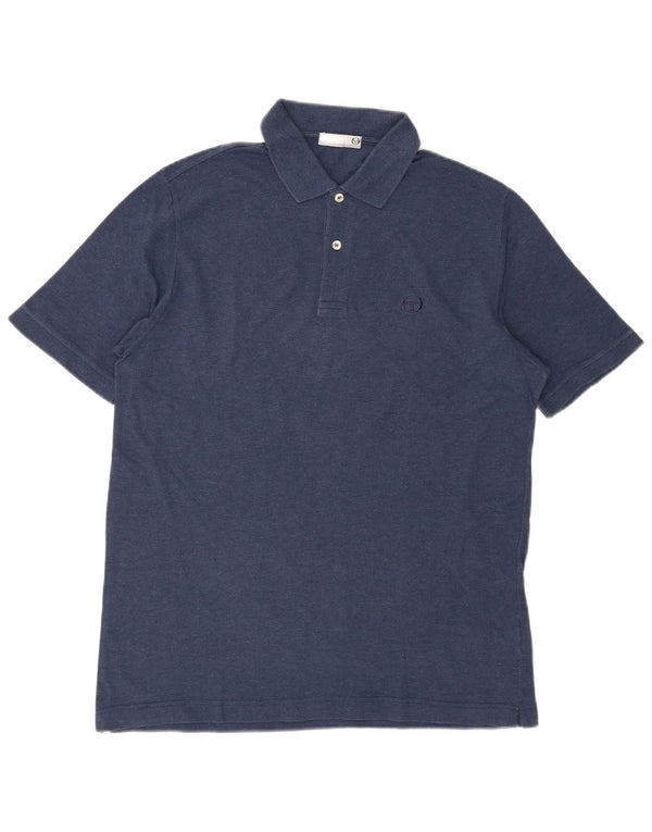 Sergio Tacchini Herren Milano Poloshirt IT 52 Large Marineblau