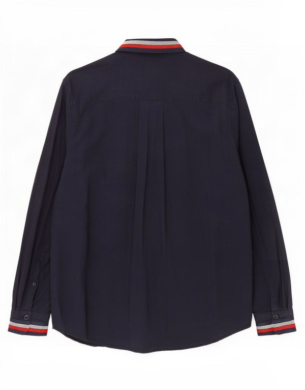 Tommy Hilfiger Damen-Oversize-Hemd, UK 14, groß, marineblau, gestreift, Viskose