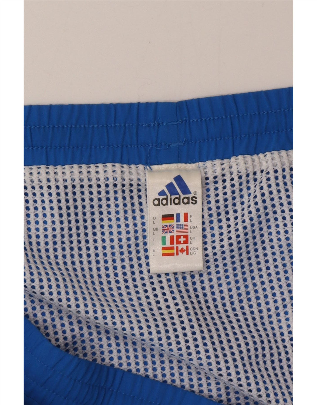 Adidas Herren-Badeshorts mit Grafik, groß, blaues Farbblock-Polyester