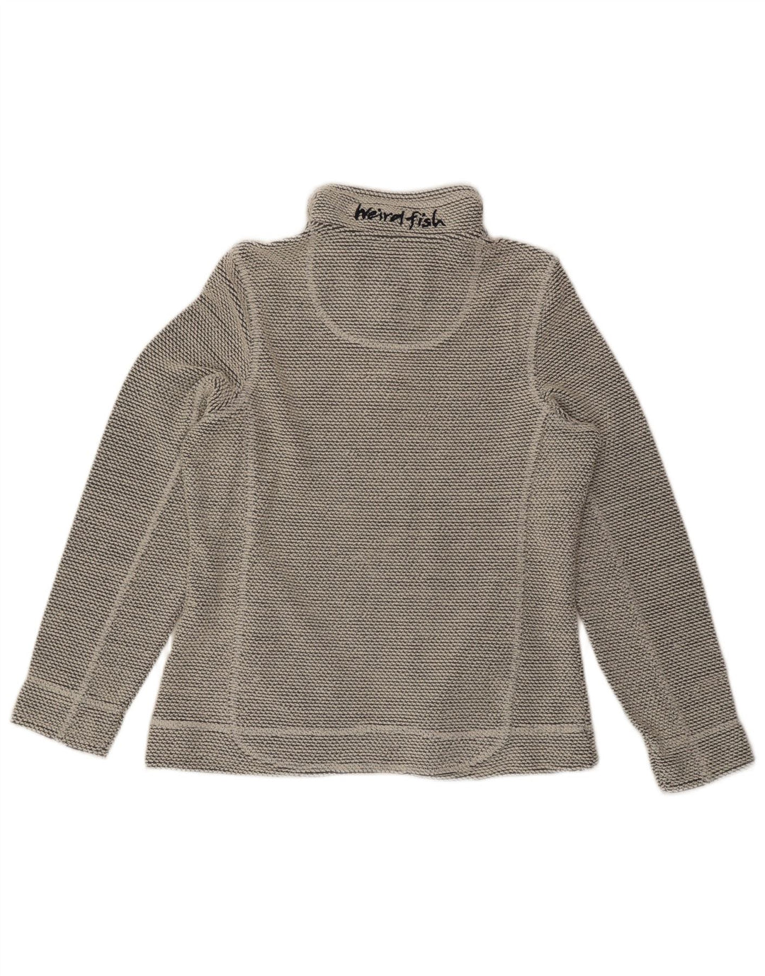 WEIRD FISH Damen-Sweatshirt mit Reißverschluss am Hals, UK 12, Mittelgrau, Acryl
