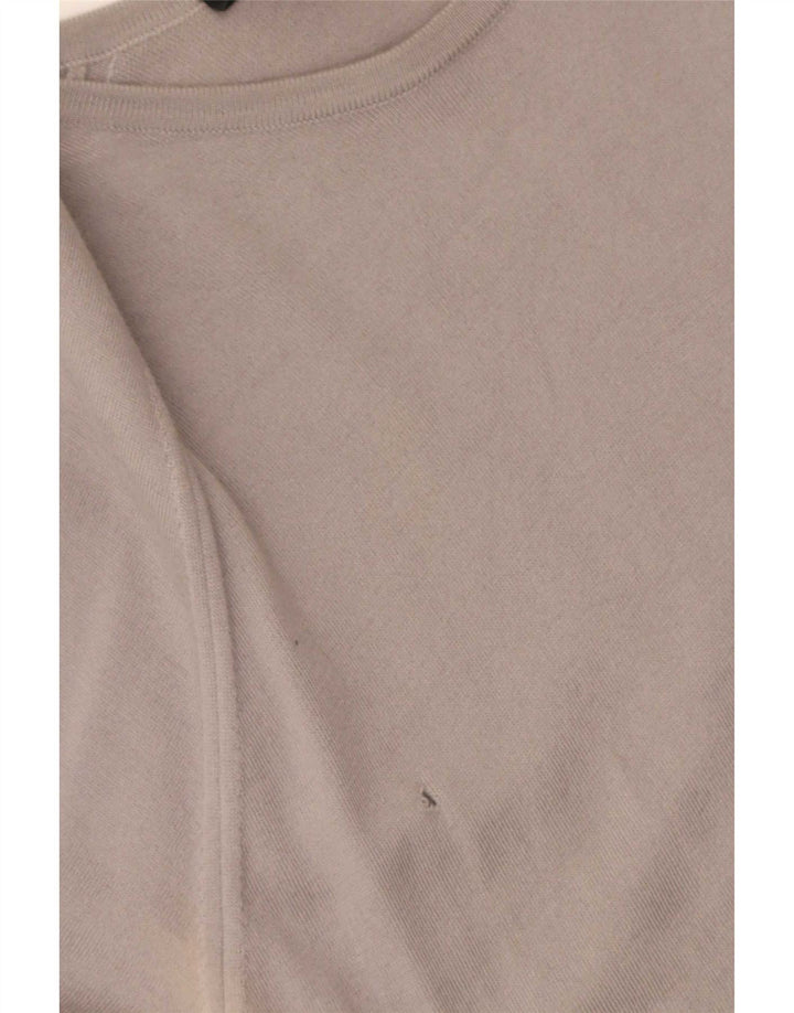 Gucci Damen-Pullover mit U-Boot-Ausschnitt, UK 12, mittelgraue Wolle
