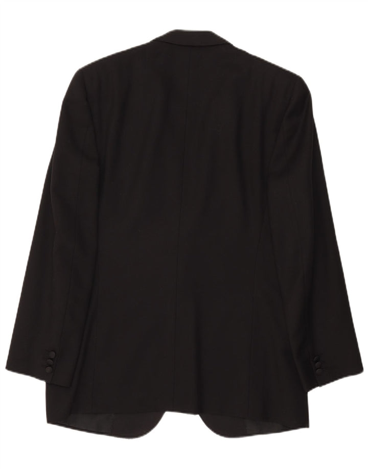 Bresci Herren-Blazer mit 1 Knopf, UK 40, große schwarze Wolle