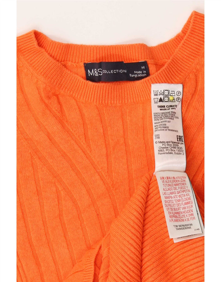 Marks & Spencer Damen-Pullover mit Rundhalsausschnitt, Gr. 12, mittelorange