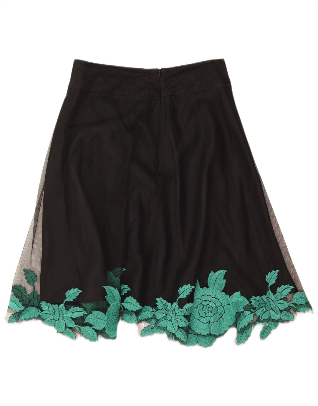 Coast Damen-A-Linien-Rock W26 Smalll Schwarz geblümtes Polyester