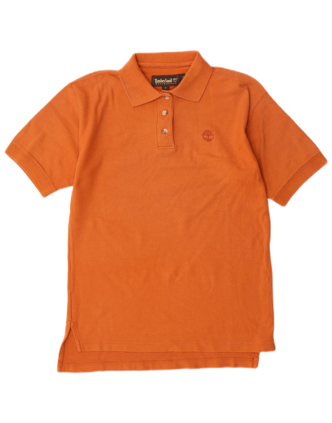 TIMBERLAND Damen Poloshirt UK 10 Small Orange