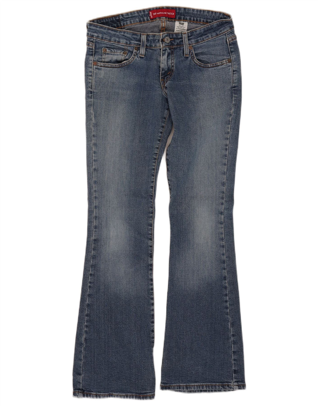 Levi's Damen 524 Super Low Bootcut Jeans Medium W30 L30 Blaue Baumwolle