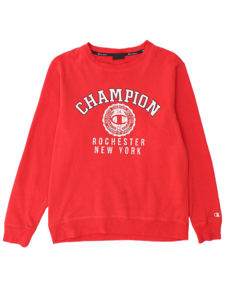 Champion Herren-Sweatshirt mit Grafik, Mittelrotes Polyester
