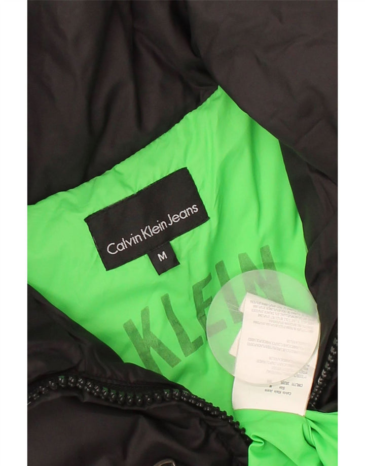 CALVIN KLEIN JEANS Womens Padded Jacket UK 14 Medium Black Polyamide Vintage Calvin Klein Jeans and Second-Hand Calvin Klein Jeans from Messina Hembry 