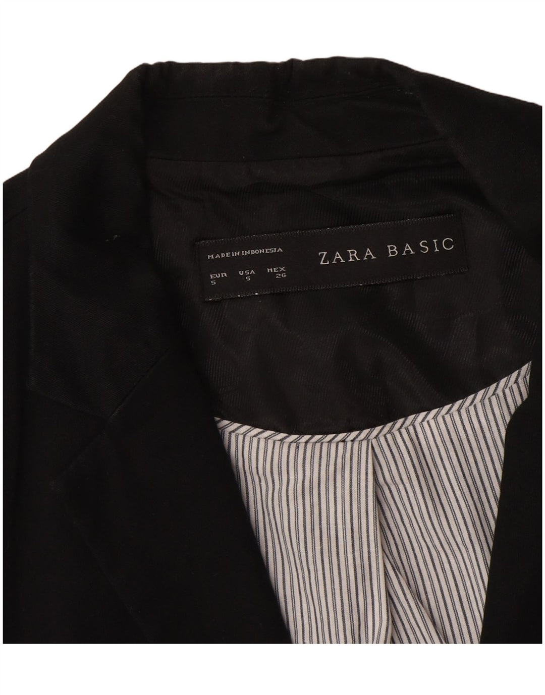 Zara Damen 1-Knopf-Blazerjacke UK 10 Small Schwarz