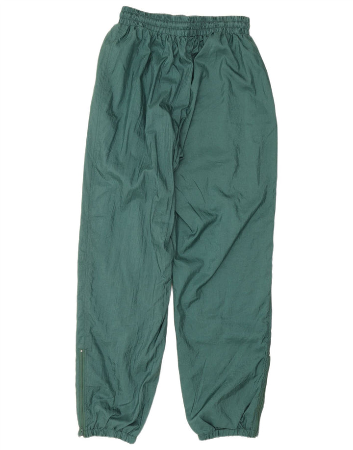 Vintage Herren-Trainingshose, Jogginghose, groß, grün, geometrisch, Polyamid