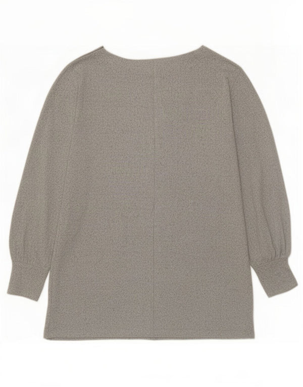 Marks & Spencer Damen Top Langarm UK 16 Large Grau meliert