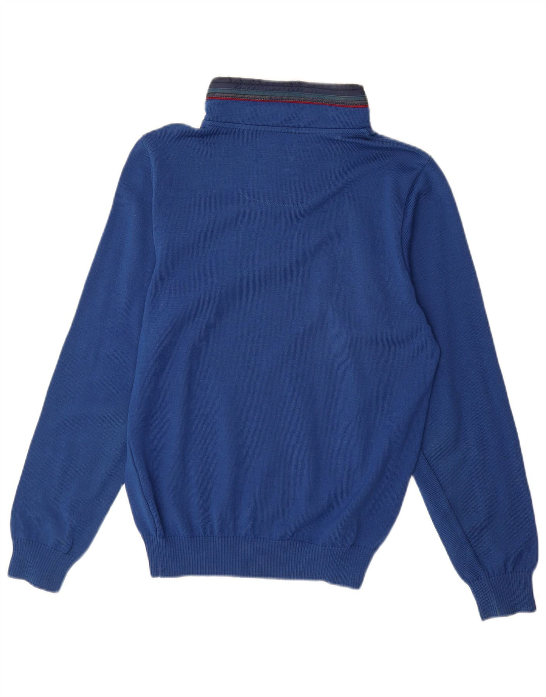 PAUL & SHARK Herren Yachting Pullover mit Reißverschluss am Hals Mittelblaue Schurwolle