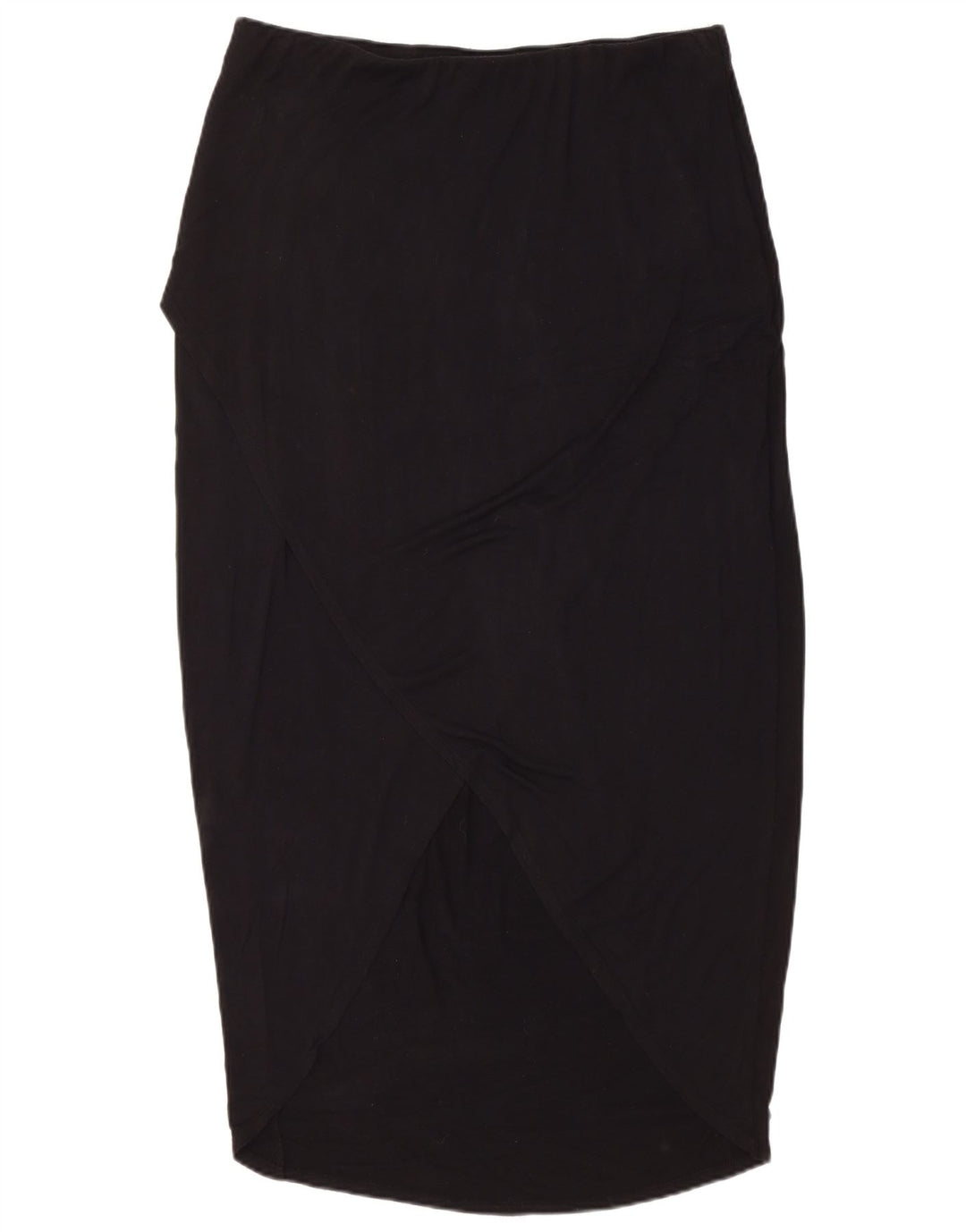 Mossimo Damen-Midirock mit hoher Taille, Größe L, W34, schwarzes Viskose