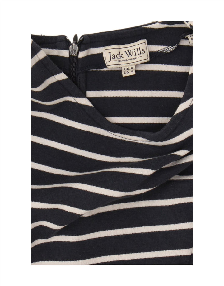 Jack Wills Damen-Blusenoberteil, Größe S, Marineblau, gestreift, nautisch