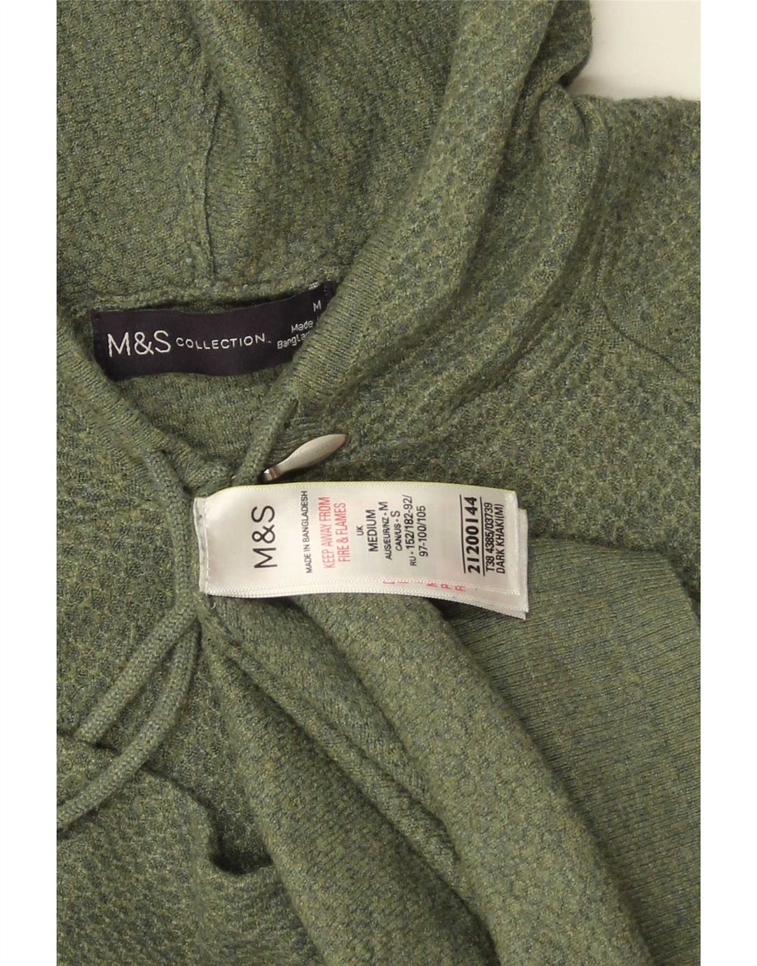 Marks & Spencer Damen-Cardigan mit Kapuze, UK 14, Mittelgrün, Polyester