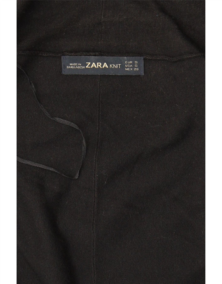 Offener Cardigan-Pullover für Damen von Zara, Gr. 10, Größe S, Schwarz