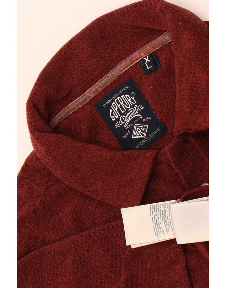 Superdry Herren-Poloshirt XL, kastanienbraune Baumwolle