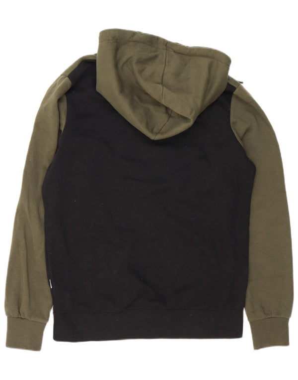 Jack & Jones Herren-Kapuzenpullover mit grafischem Print, mittelgrüne Baumwolle mit Blockfarben