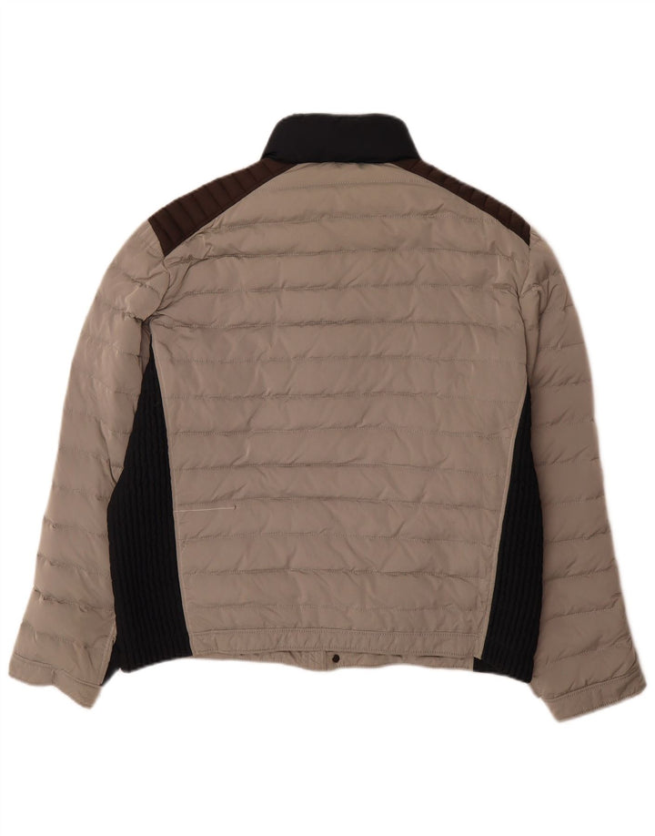 Amerigo Vespucci Herren Wattierte Jacke UK 40 Large Grau Colourblock Polyamid