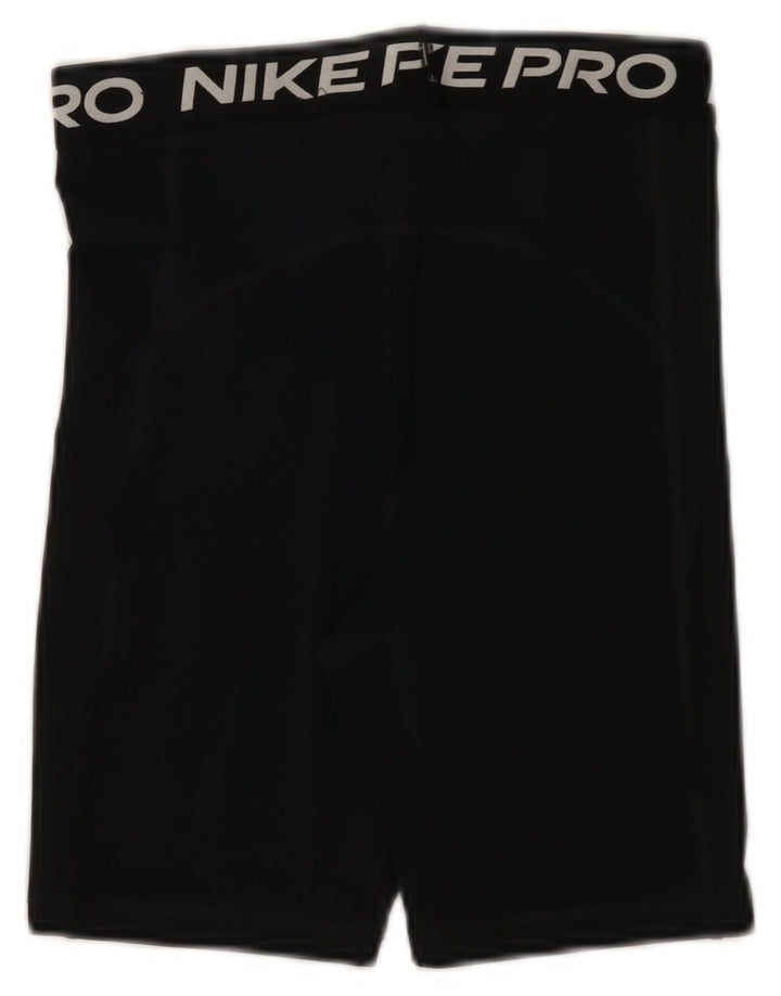 Nike Damen Dri Fit Graphic Sport Shorts UK 10 Small Schwarz Polyester