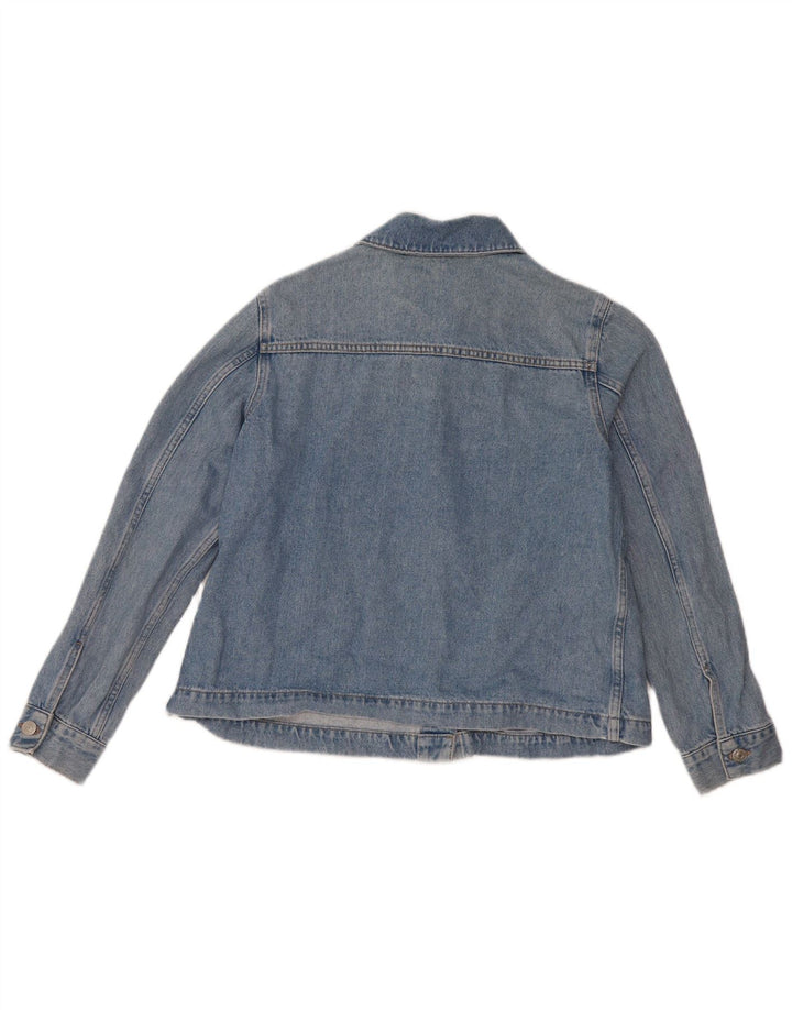 Topshop Damen Jeansjacke UK 8 Small Blaue Baumwolle
