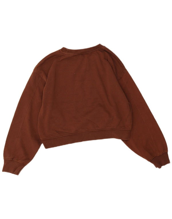 Zara Damen Sweatshirt Pullover UK 16 Large Braun