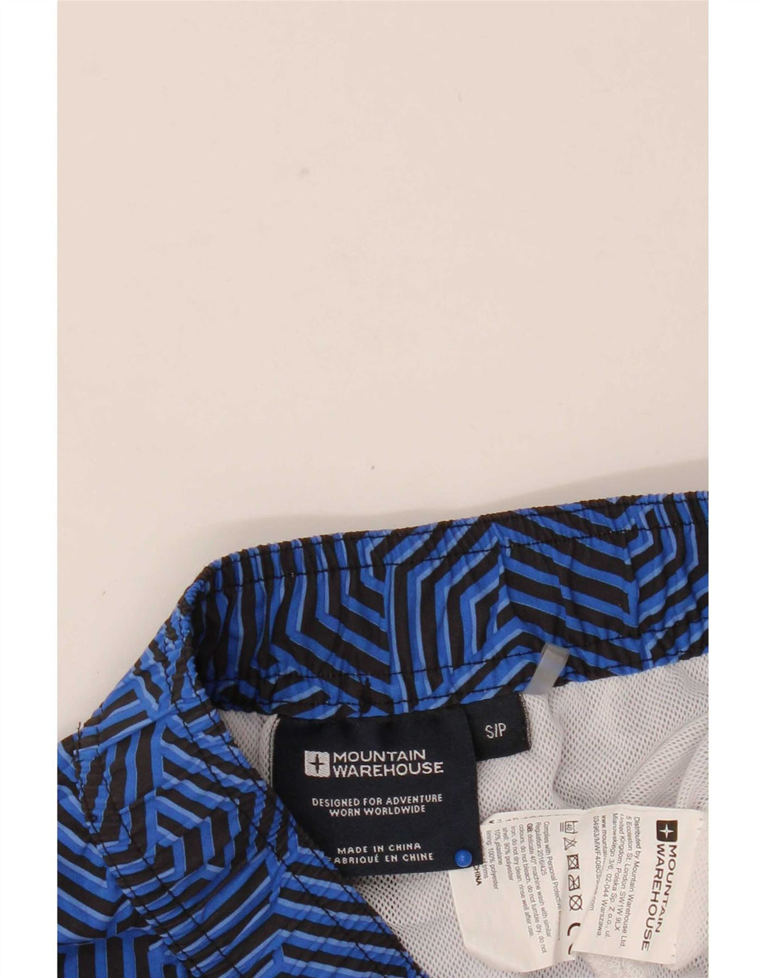 Mountain Warehouse Herren-Badeshorts, klein, blau, geometrisch, Polyester