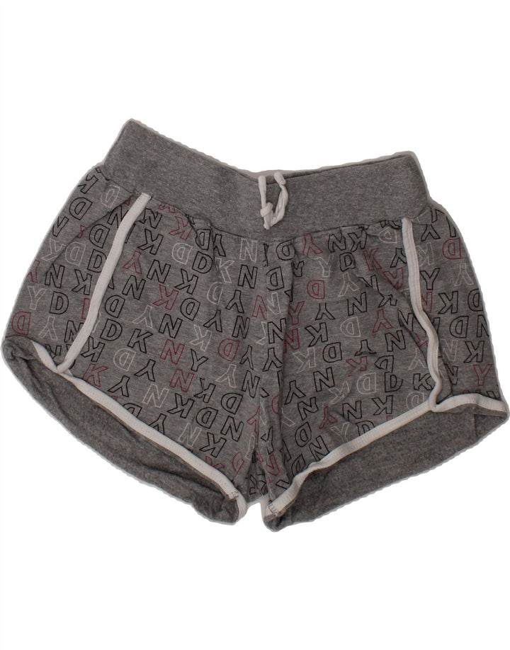 DKNY Girls Graphic Shorts 14-15 Years XL Grey Vintage Dkny and Second-Hand Dkny from Messina Hembry 