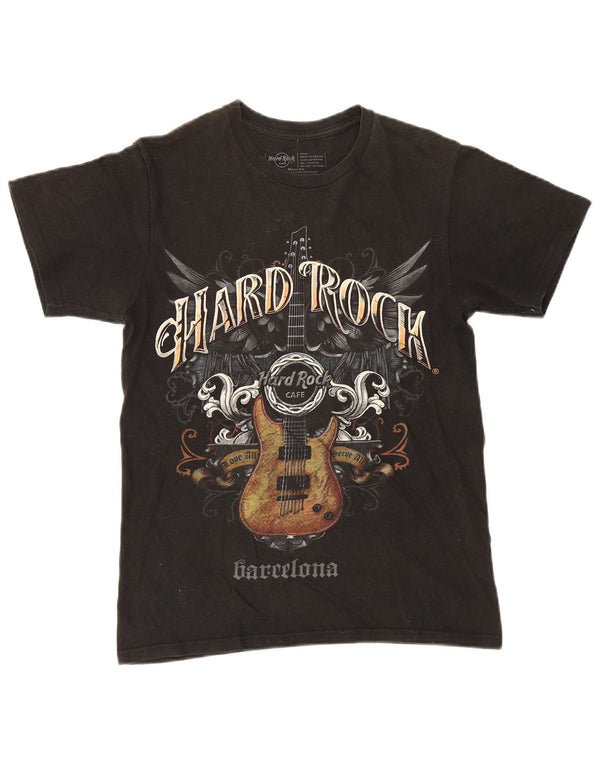 Hard Rock Cafe Mens Barcelona Graphic T-Shirt Top Small Black Cotton