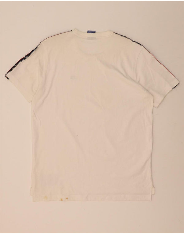 Champion Herren-T-Shirt mit Grafik, Mittelweiß, Farbblock