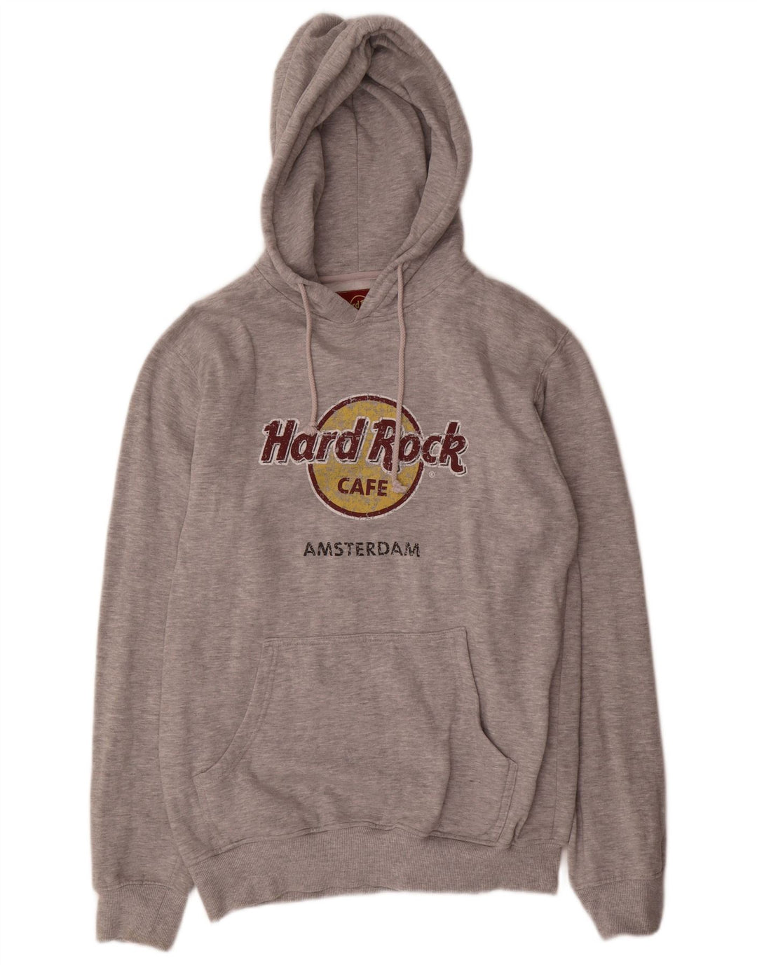 Hard Rock Cafe Herren-Kapuzenpullover „Amsterdam Graphic“, groß, grau, Polyester
