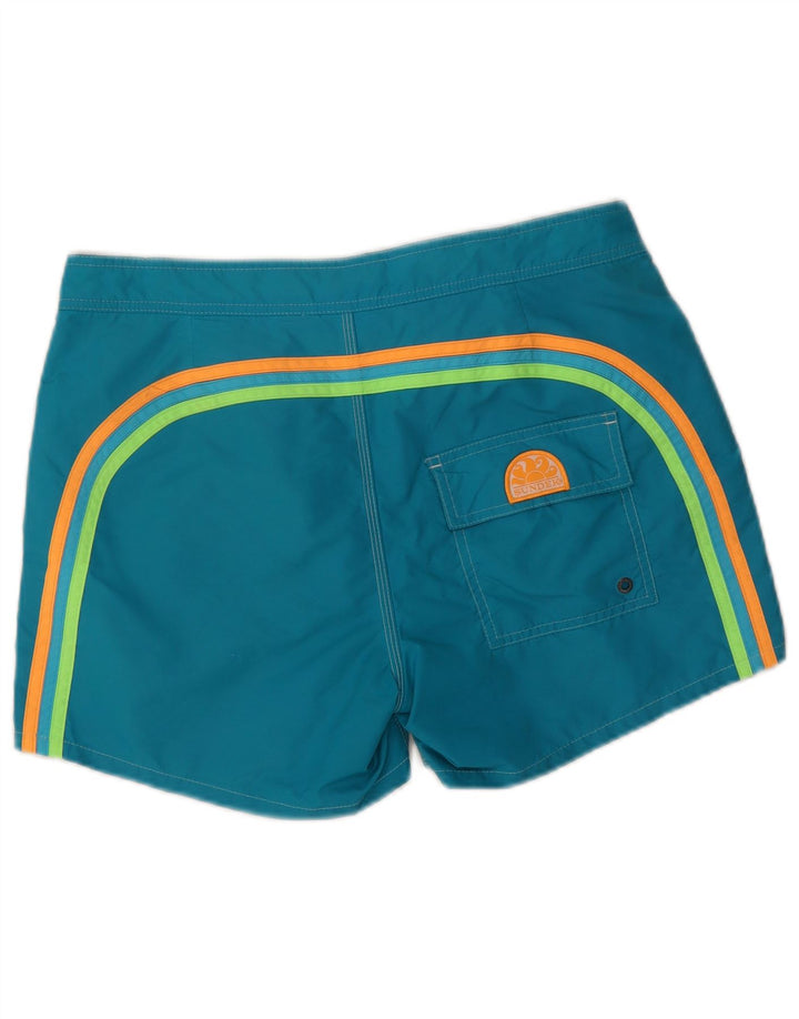 Sundek Herren-Badeshorts aus mittelblauem Nylon