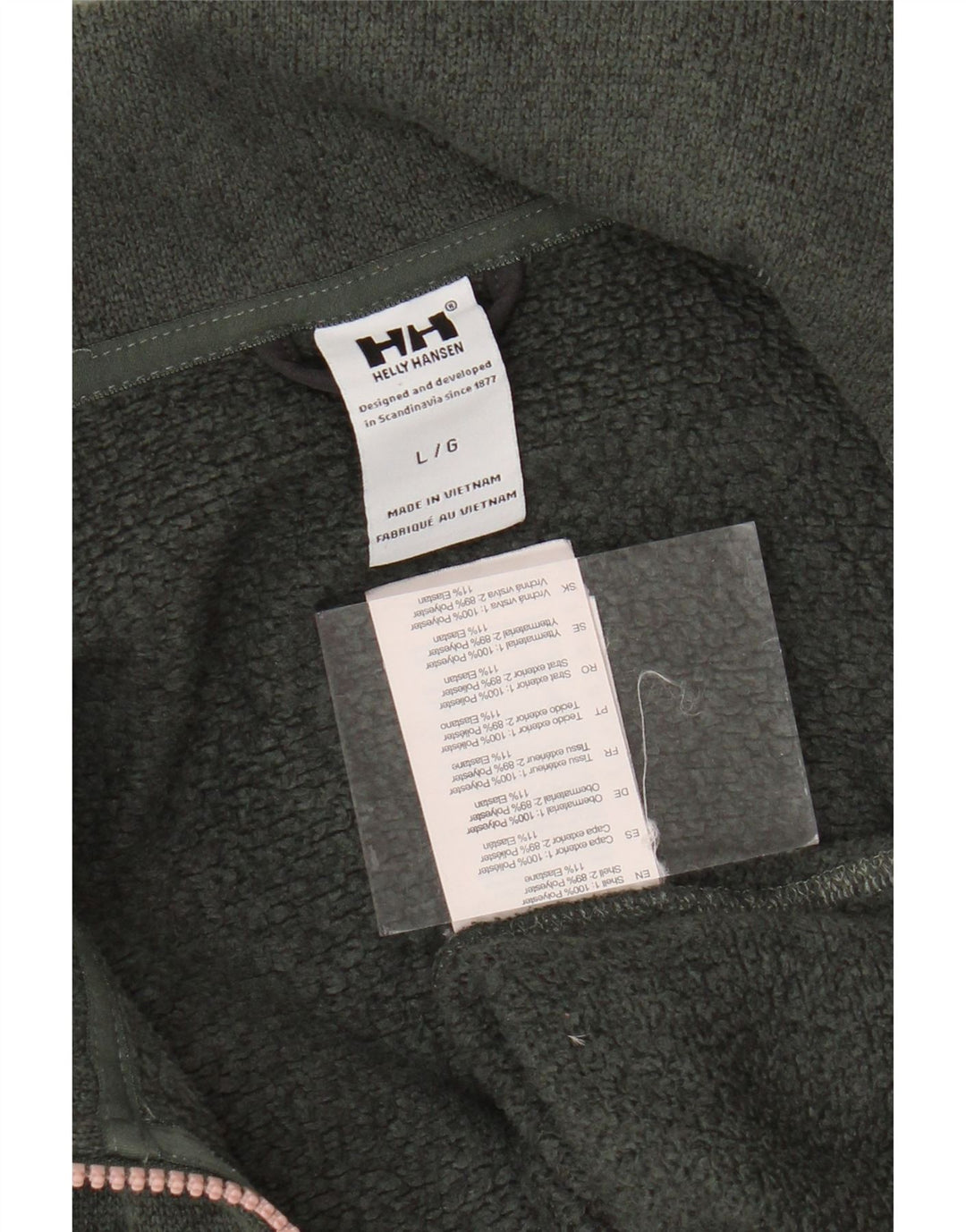 HELLY HANSEN Damen-Trainingsanzug-Oberteiljacke UK 16 Large Grüner Farbblock