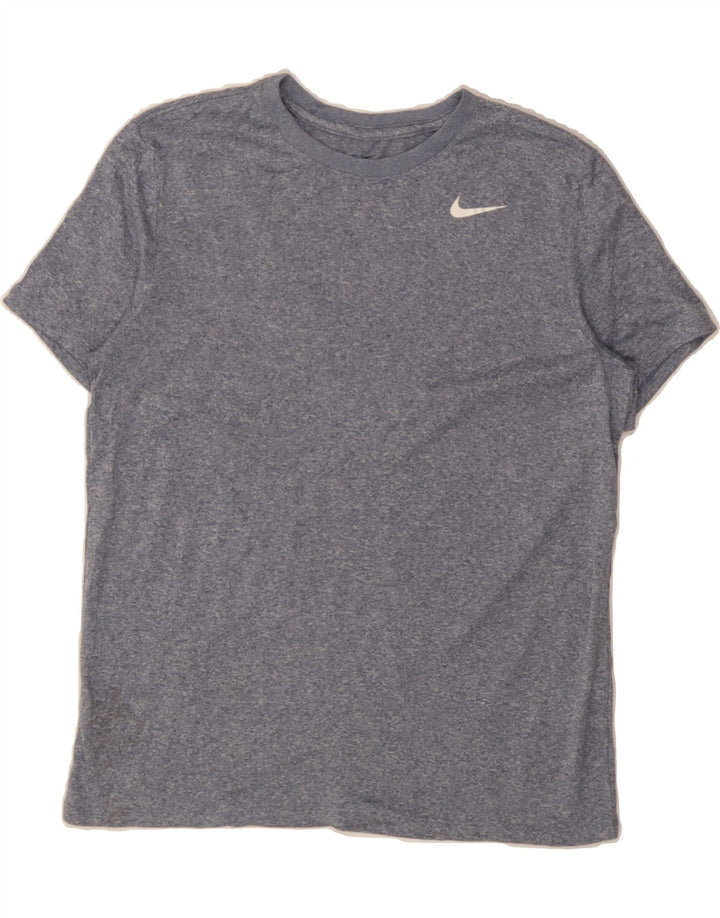 NIKE Womens Dri Fit T-Shirt Top UK 14 Medium Navy Blue Polyester Vintage Nike and Second-Hand Nike from Messina Hembry 
