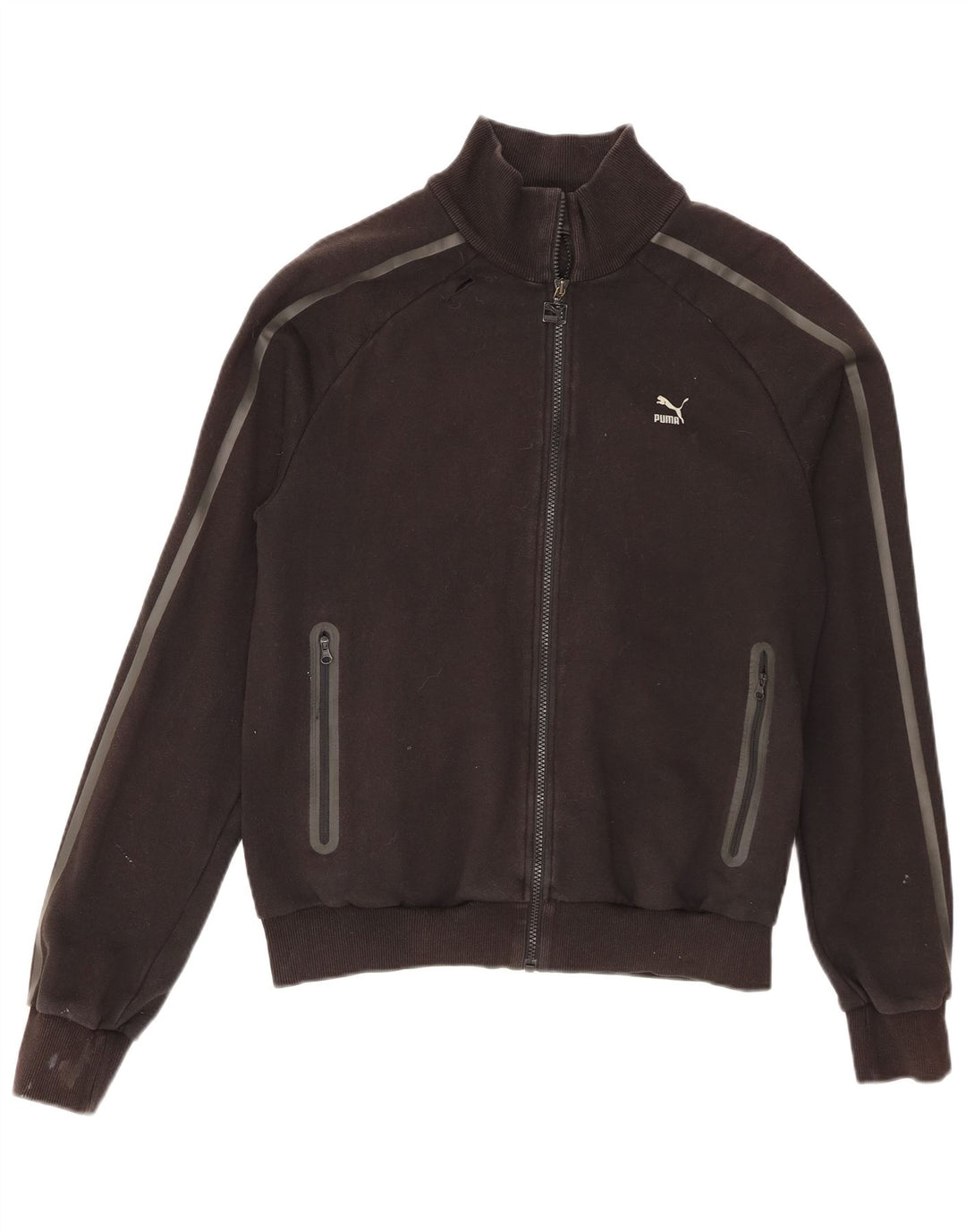 Puma Herren-Trainingsanzug-Top-Jacke, mittelschwarz, Baumwolle
