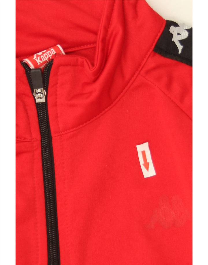 Kappa Herren Grafik-Trainingsanzug-Oberteil, Jacke, XL, Rot, Farbblock
