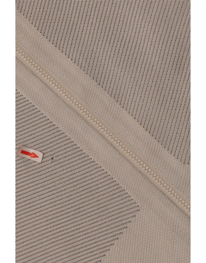 ADIDAS Herren-Kapuzenpullover mit Reißverschluss, mittelgrau, Nadelstreifen