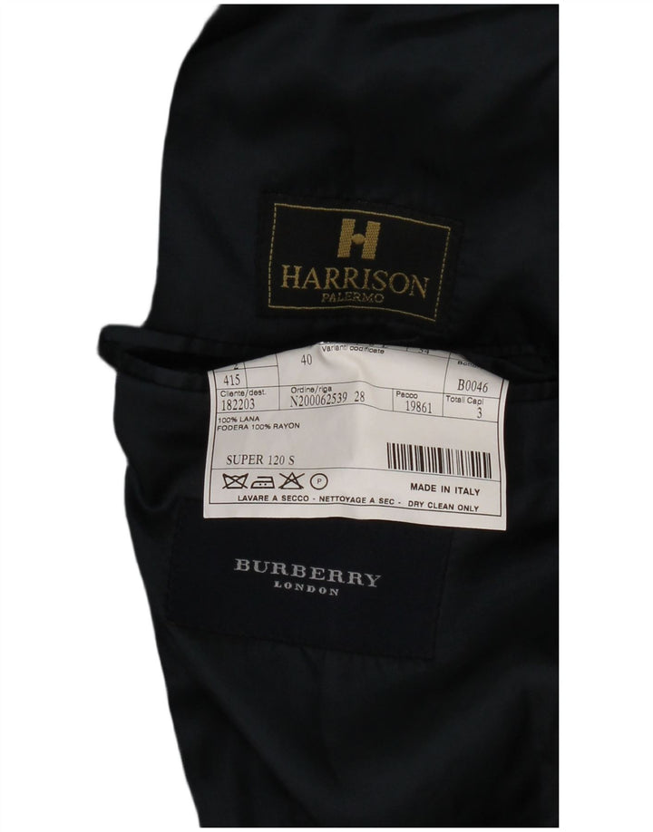 Burberry Herren-Blazer mit 3 Knöpfen, IT 54, große marineblaue Wolle